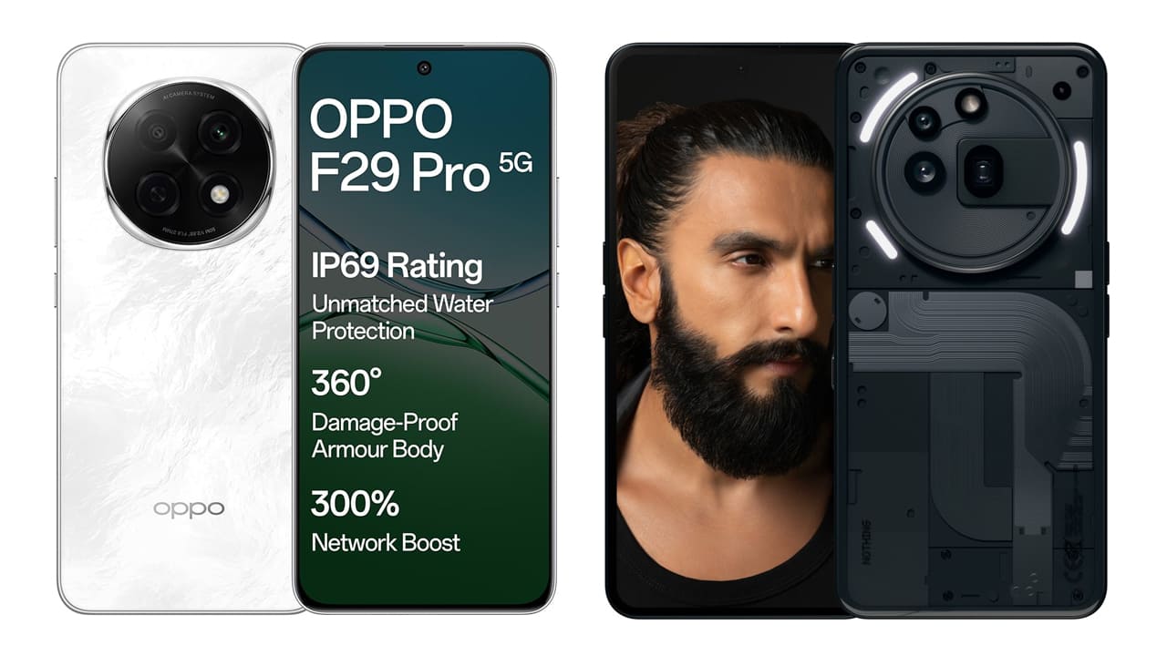 Oppo F29 pro vs Nothing Phone 3a Pro price in india compare specs features