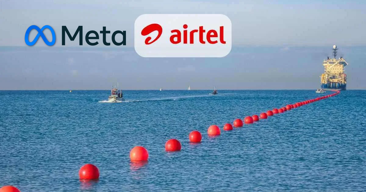 airtel sucessfully worlds longest 2africa pearls subsea internet cable in india with meta
